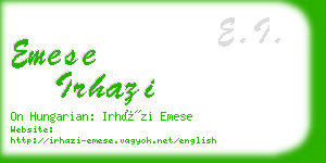 emese irhazi business card
